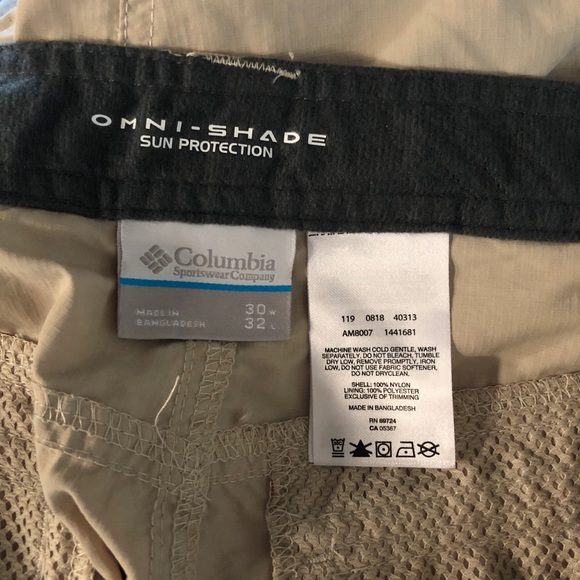 Columbia tan Omni shade sun protection hiking pant - Picture 6 of 6